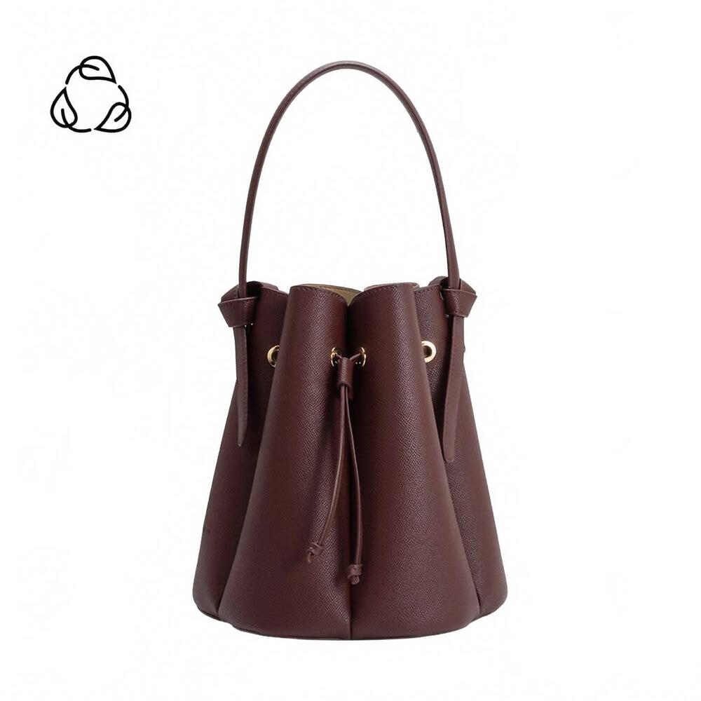 NEW MELIE BIANCO women's laguna recycled vegan leather handbag in burgundy